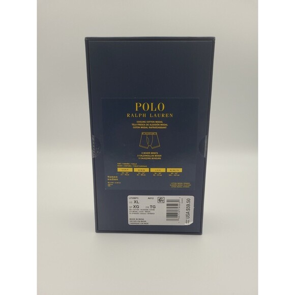Polo Ralph Lauren Mens Size X-Large Polo Bear Multicolor Boxer Briefs 3-Pack New - Picture 2 of 5